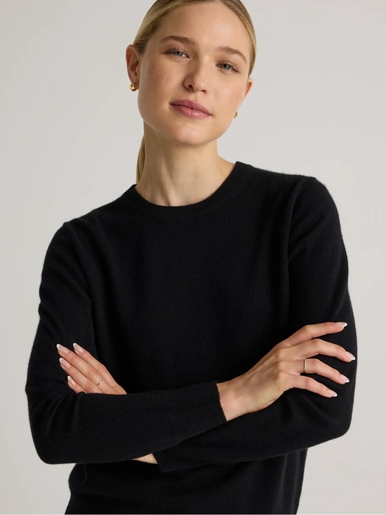 Sweaters - Quince Black Mongolian Cashmere Crewneck Sweater